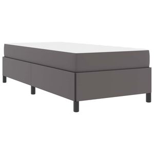 vidaXL Estructura de cama con colch&oacute;n Gris 80 x 200 cm tela