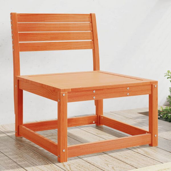 vidaXL Sof&aacute; de jard&iacute;n madera maciza de pino marr&oacute;n cera