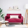 vidaXL Sof&aacute; Loveseat rojo vino 109 cm terciopelo