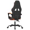 vidaXL Silla gaming con reposapi&eacute;s cuero sint&eacute;tico negro naranja