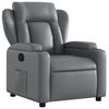 vidaXL Sill&oacute;n reclinable de cuero sint&eacute;tico gris