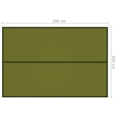 vidaXL Lona de exterior verde 3x2 m