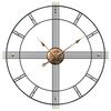 vidaXL Reloj de pared de hierro negro &Oslash;60 cm