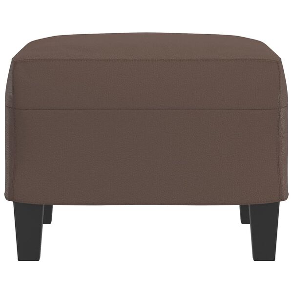 vidaXL Reposapi&eacute;s de cuero sint&eacute;tico marr&oacute;n 60x50x41 cm