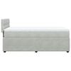 vidaXL Cama box spring con colch&oacute;n terciopelo gris claro 90x190 cm