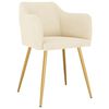 vidaXL Sillas de comedor 2 unidades terciopelo crema