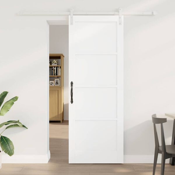 vidaXL Puerta Corredera 78 x 211 cm Madera de pino macizo