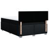 vidaXL Cama box spring con colch&oacute;n tela negro 160x200 cm