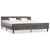 vidaXL Estructura de cama sin colch&oacute;n terciopelo gris 200x200 cm