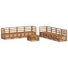 vidaXL Conjunto de sof&aacute;s de exterior 9 uds. Natural