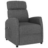vidaXL Sill&oacute;n reclinable el&eacute;ctrico de tela gris oscuro