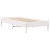 vidaXL Estructura de cama sin colch&oacute;n madera maciza blanca 90x190 cm