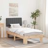 vidaXL Estructura de Cama con Cabecera Tapizada Gris oscuro