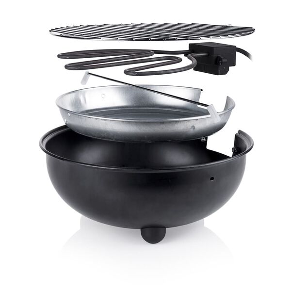 Tristar Barbacoa el&eacute;ctrica de mesa BQ-2880 1250 W 30 cm negra