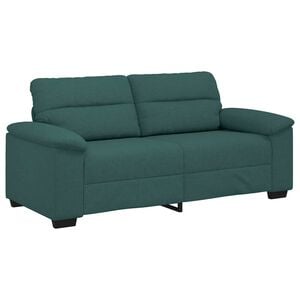 vidaXL Sof&aacute; de 2 plazas verde oscuro, 180x81x84 cm, tela