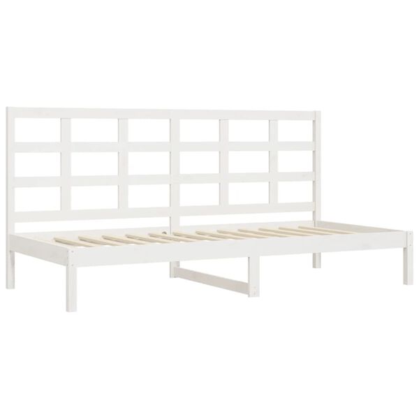 vidaXL Sof&aacute; cama sin colch&oacute;n madera maciza de pino blanco 80x200 cm