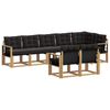 vidaXL Conjunto de sof&aacute;s de exterior con coj&iacute;n 8 pcs Blanco y Negro