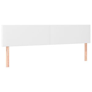 vidaXL Cabeceros cuero sint&eacute;tico blanco 180x5x78/88 cm