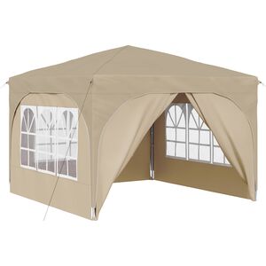 vidaXL Carpa Plegable para Fiestas 290 x 290 x 245 cm Crema