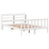vidaXL Estructura de cama sin colch&oacute;n madera de pino blanca 150x200 cm