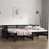 vidaXL Sofá cama extraíble sin colchón negro 2x(90x190) cm
