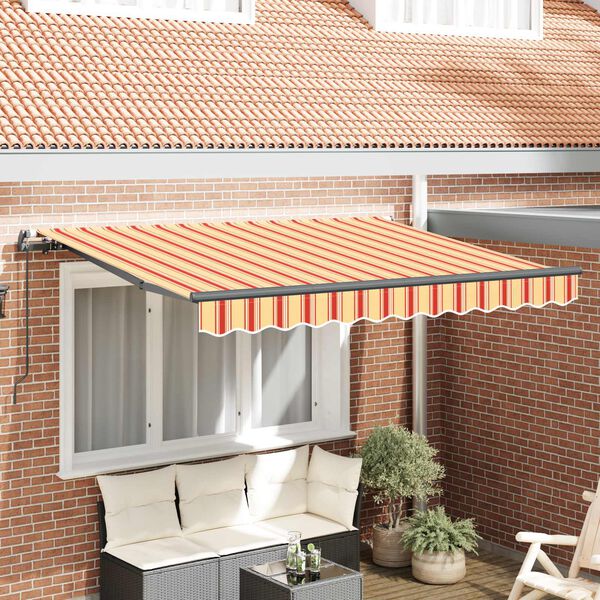 vidaXL Toldo Retr&aacute;ctil Manual Amarillo 350 x 200 cm tela