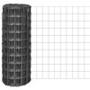 vidaXL Euro Valla acero gris 25x1 m