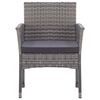 vidaXL Sillones de jard&iacute;n con cojines 2 uds rat&aacute;n sint&eacute;tico gris