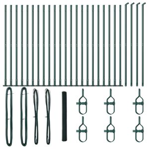 vidaXL Poste de Valla Verde