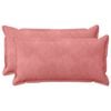 vidaXL Coj&iacute;n con almohada HOUTEN 2 uds. Rosa Terciopelo