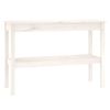 vidaXL Mesa consola de madera maciza de pino blanco 110x40x75 cm