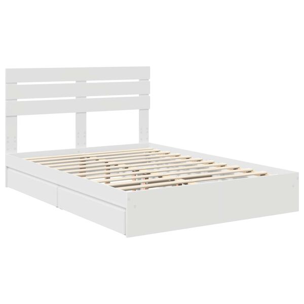vidaXL Cama con almacenamiento 140 x 190 cm Madera de ingenier&iacute;a