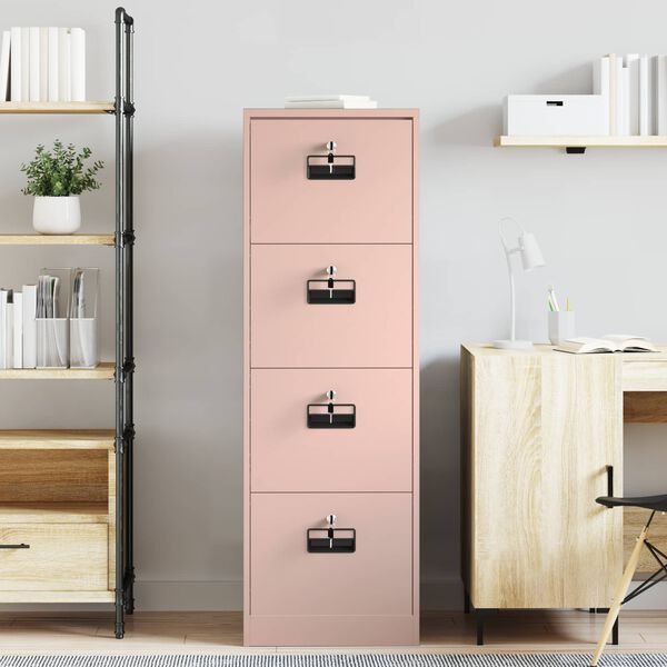 vidaXL Mueble archivador con caj&oacute;n con estante Rosa 44 x 50 x 106.5 cm