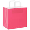 vidaXL Bolsas de papel con asas 50 uds rosa 26x17x25 cm