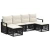 vidaXL Conjunto de sof&aacute;s de jard&iacute;n 6 uds. 6 plaza Negro