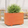vidaXL Jardinera madera maciza de pino marr&oacute;n cera 70x40x49,5 cm
