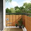 vidaXL Toldo para balc&oacute;n rat&aacute;n sint&eacute;tico marr&oacute;n claro 400x90 cm
