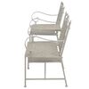 vidaXL Banco de jard&iacute;n de 2 plazas acero gris 161 cm