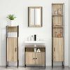 vidaXL Juego de muebles de ba&ntilde;o con estante 4 pcs Roble Sonoma