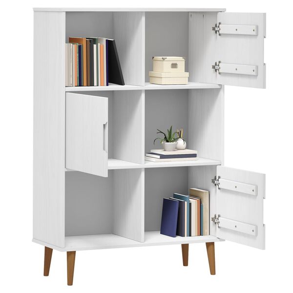 vidaXL Librer&iacute;a MOLDE madera maciza de pino marr&oacute;n 90x35x133,5 cm