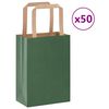 vidaXL Bolsas de papel con asas 50 uds verde 15x8x21 cm