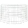 vidaXL Recinto animales corral 8 paneles hierro galvanizado 54x80 cm
