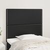 vidaXL Cabecero de cama negro 80x5x118/128 cm piel sintética