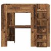vidaXL Estructura de litera con escritorio Madera vieja 80 x 200 cm