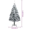 vidaXL Árbol de Navidad artificial Verde 210 cm PVC y Acero y Plástico