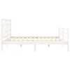 vidaXL Estructura de cama con cabecero madera maciza blanco 200x200 cm