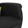vidaXL Sill&oacute;n reclinable masaje con reposapi&eacute;s cuero sint&eacute;tico negro