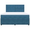 vidaXL Cama box spring con colch&oacute;n terciopelo azul 180x200 cm
