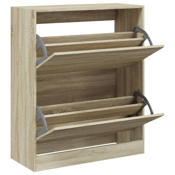 vidaXL Zapatero de madera de ingenier&iacute;a roble Sonoma 80x34x96,5 cm