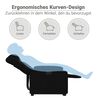 vidaXL Sill&oacute;n reclinable elevable el&eacute;ctrico de cuero sint&eacute;tico negro